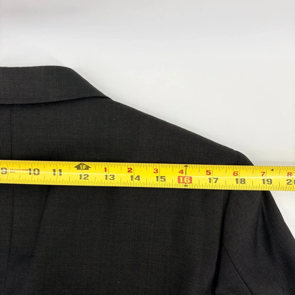 Ted Baker London‎ Mens 40R Wool Suit Jacket Blazer Charcoal Gray Floral Lining